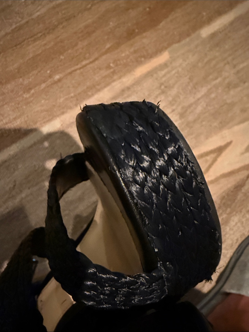 Vince Camuto Black Woven Wedge Size 9.5 - Picture 4 of 4